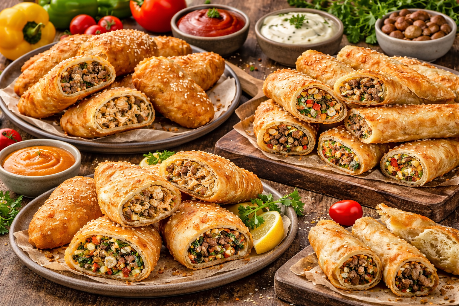 انواع پیراشکی و بورک